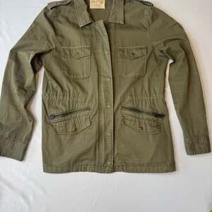 Lily Aldridge for Velvet Ruby Army Jacket in Forest Green